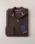 Pull demi zip zigzag TH
