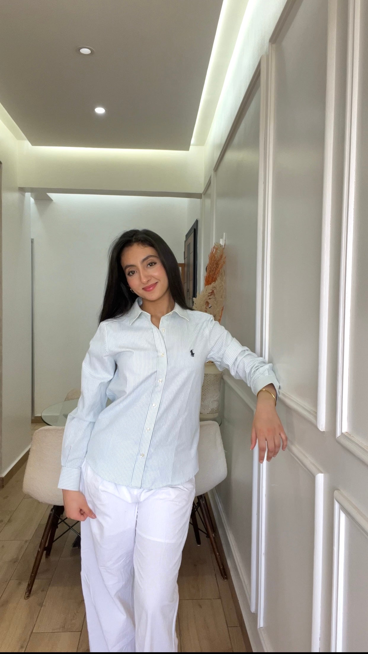 Chemise Oxford rayée Ralph Lauren pour femmes