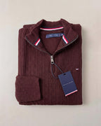 Pull demi zip zigzag TH
