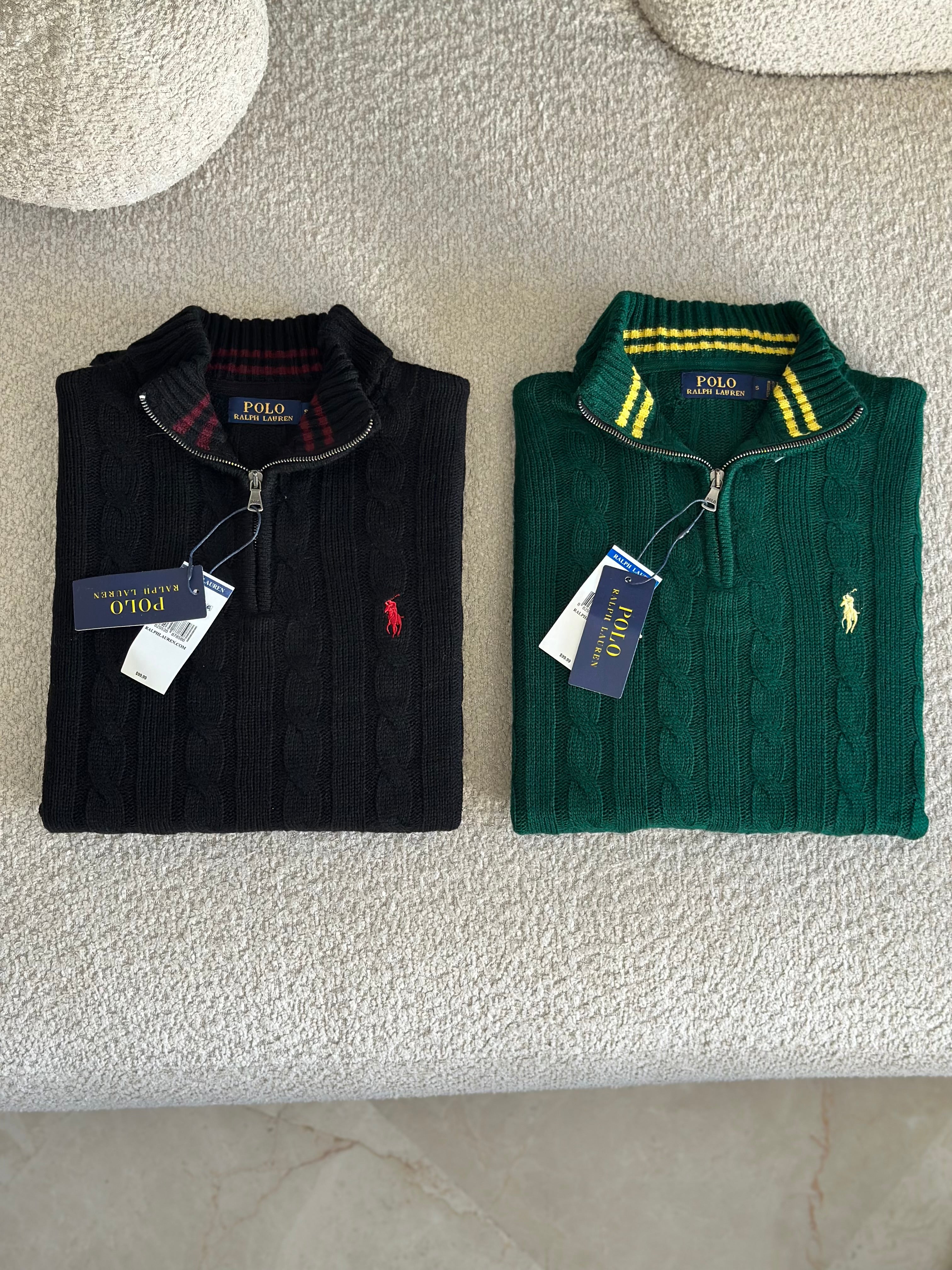 Pull Demi-Zippé Ralph Lauren pour Homme