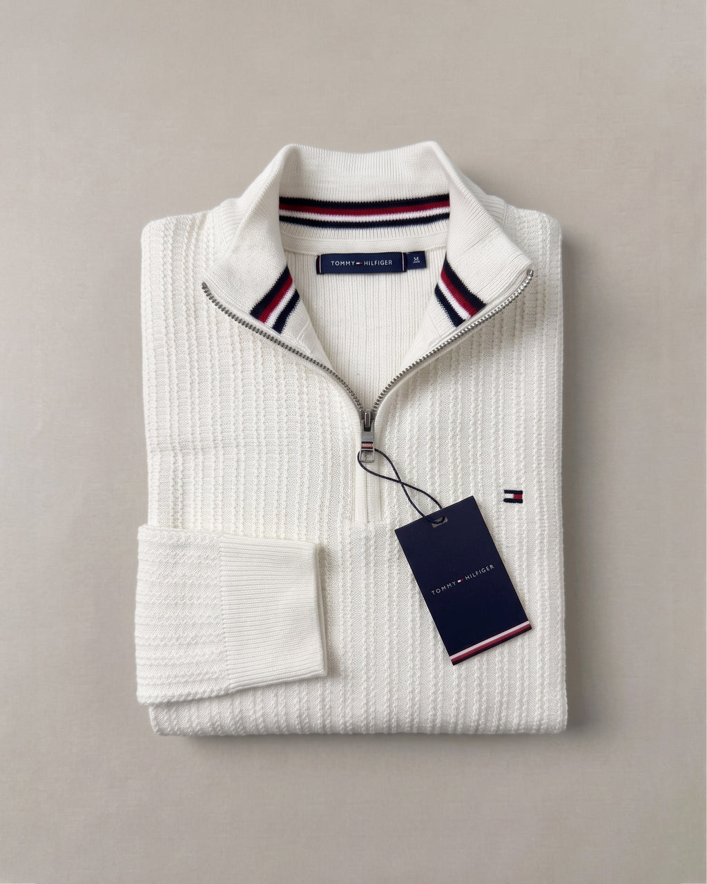 Pull demi zip zigzag TH