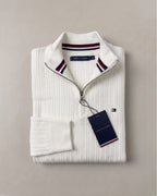 Pull demi zip zigzag TH