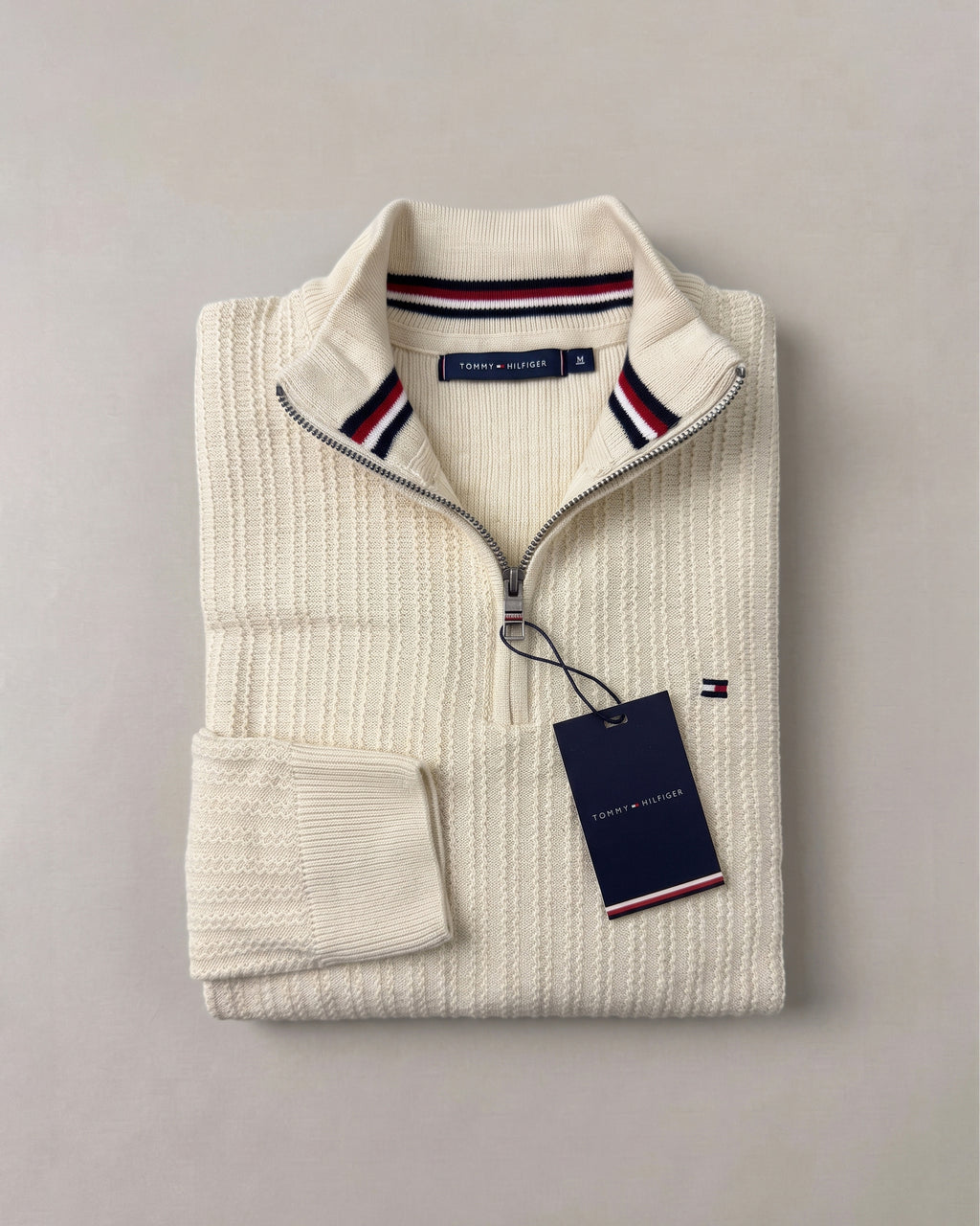 Pull demi zip zigzag TH
