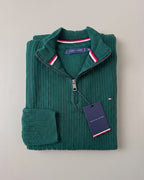 Pull demi zip zigzag TH