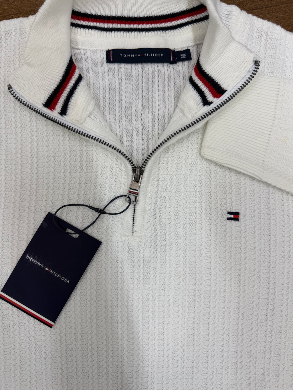Pull demi zip zigzag TH