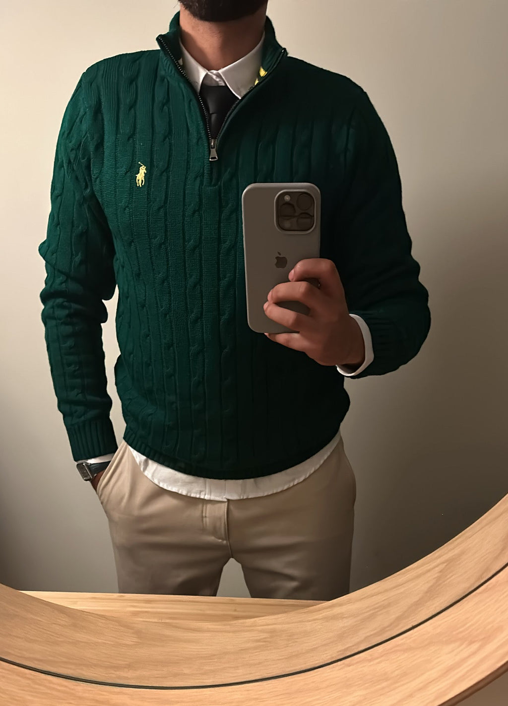 Pull Demi-Zippé Ralph Lauren pour Homme